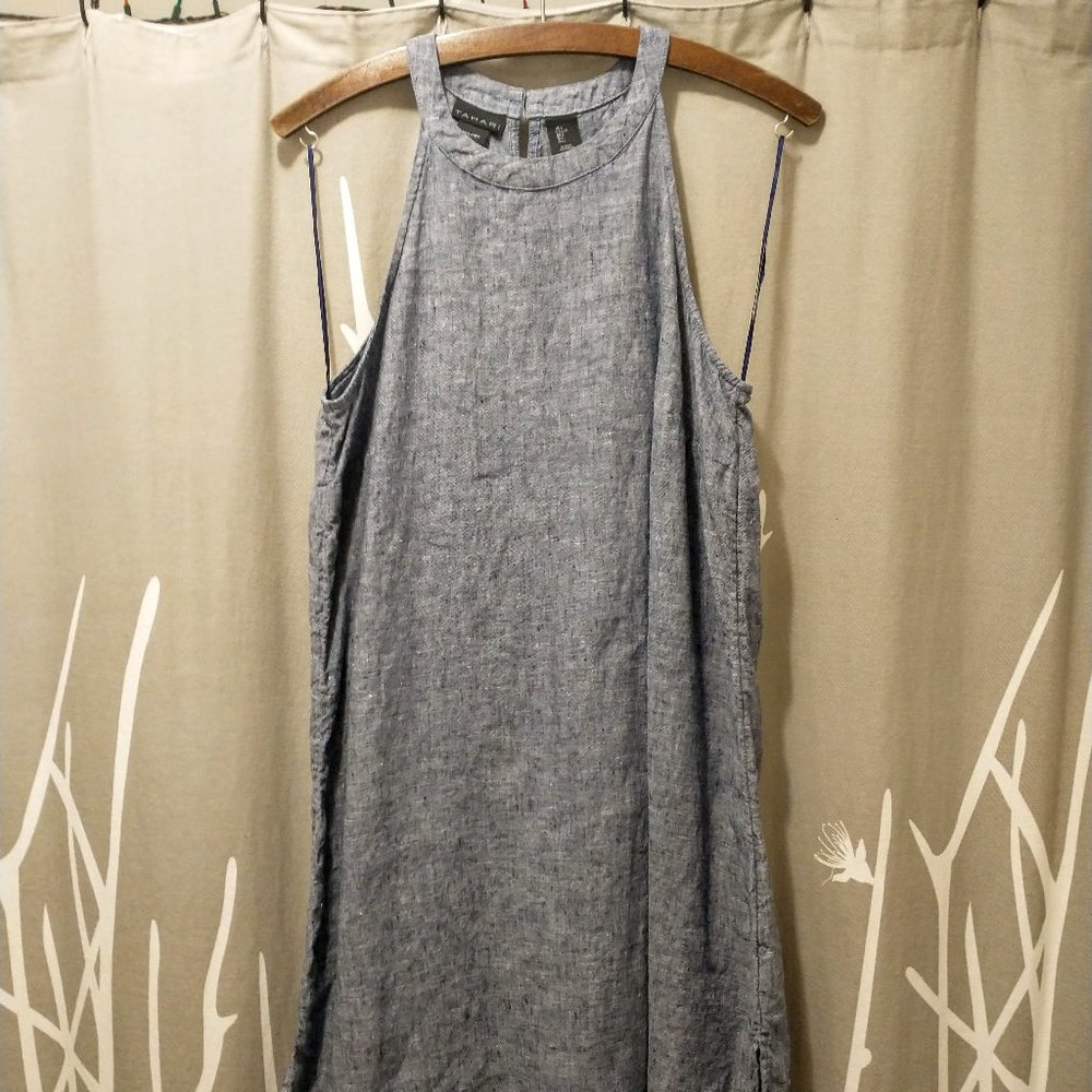 Tahari linen sheath dress size L